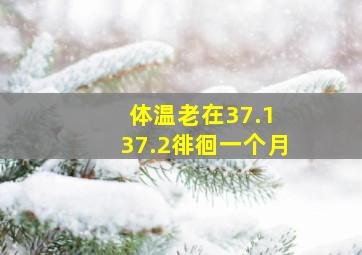 体温老在37.1 37.2徘徊一个月